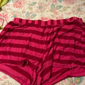 Torrid Pink and Red Striped Sleep Shorts